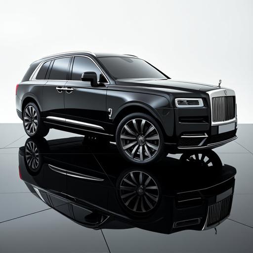 Schwarzer SUV nach der Politur, spiegelnder Lack