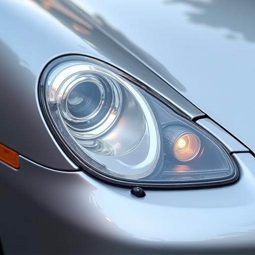 Scheinwerfer nach der Aufbereitung mit klarem, neuwertigem Glas